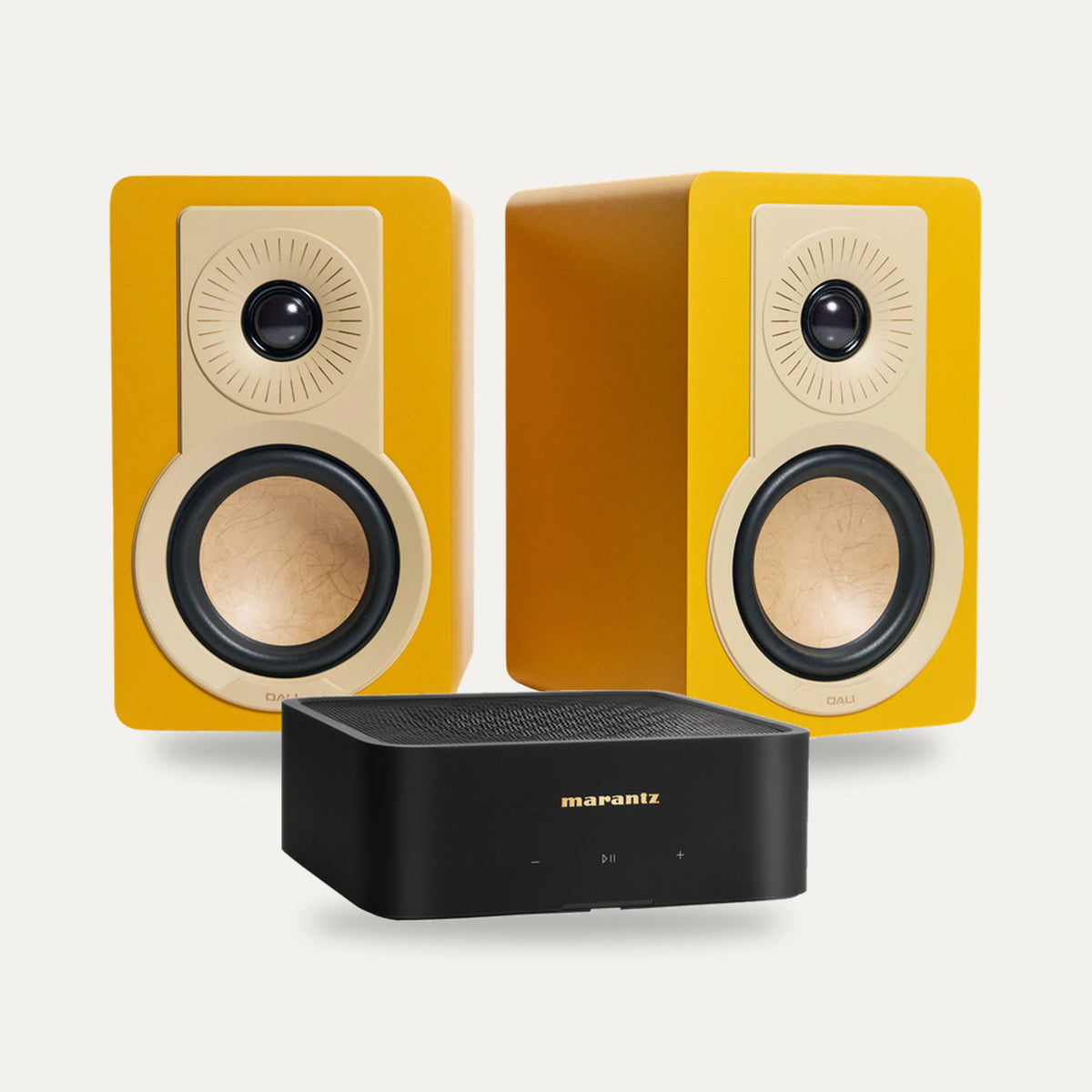Marantz MODEL M1 + DALI KUPID Streaming System – Speaker Finish Golden Yellow