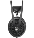 Meze Audio 105 AER wired headphones with sleek black ear cups and adjustable headband, designed for high-quality sound.