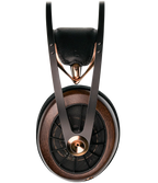 Meze Audio 109 Pro wired headphones, black, close-up detail.
