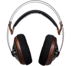 Meze Audio 109 Pro wired headphones, black, close-up detail.