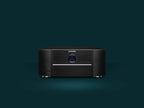 Marantz MM7055 stereo amplifier with sleek design and multiple audio input options, ideal for high-quality home audio systems.