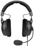 Beyerdynamic MMX 300 Pro gaming headset, front view in black