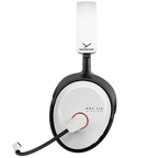 Beyerdynamic MMX 230 Wireless gaming headphones in white, showing side view with over-ear design and adjustable headband.