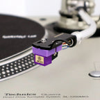 Nagaoka MP-200H turntable cartridge with headshell, black stylus and detailed metal body for high-quality vinyl playback.