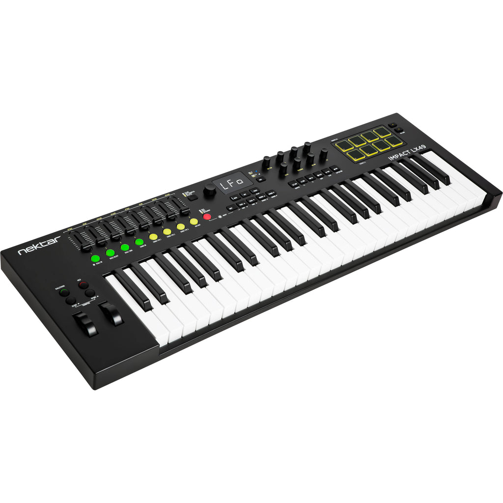 Nektar Impact LX49 MK3 MIDI keyboard, top view