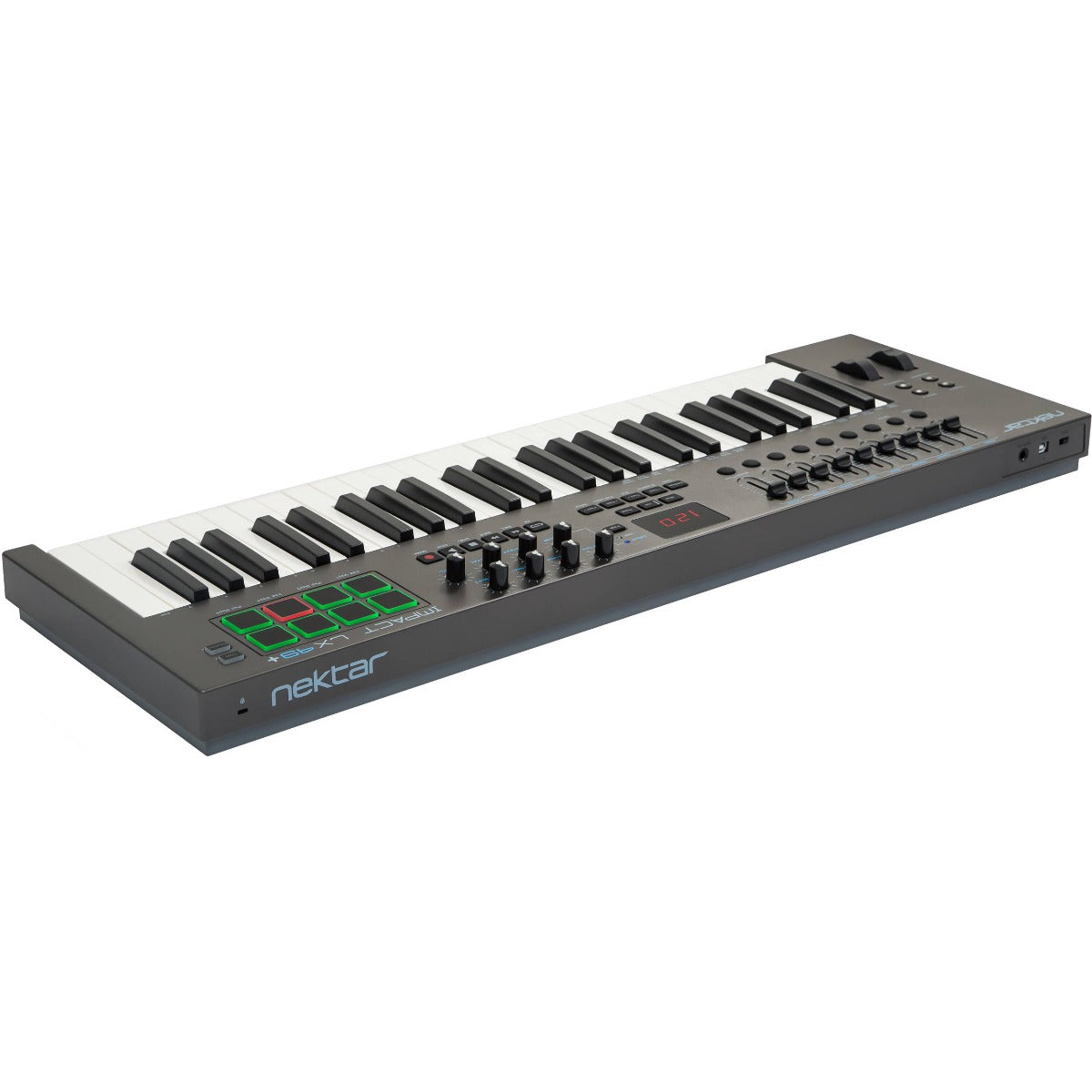 Nektar Impact LX49+ midi keyboards, close up