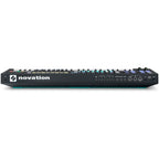 Novation 49SL MK3 MIDI keyboard with 49 keys, control knobs, and buttons for music production and digital instrument control.