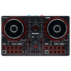 Numark Party Mix III, top-down view of the 2-deck layout and mixer section