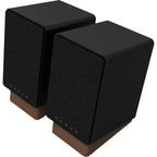Onkyo GX-30ARC desktop speakers, in black, lifestyle setting