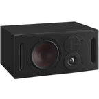DALI Opticon Vokal MK2 center speaker in black, showcasing its sleek design and front grille for home theater audio.