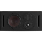 DALI Opticon Vokal MK2 walnut center speaker with sleek design and wood finish, ideal for home theater audio setup.