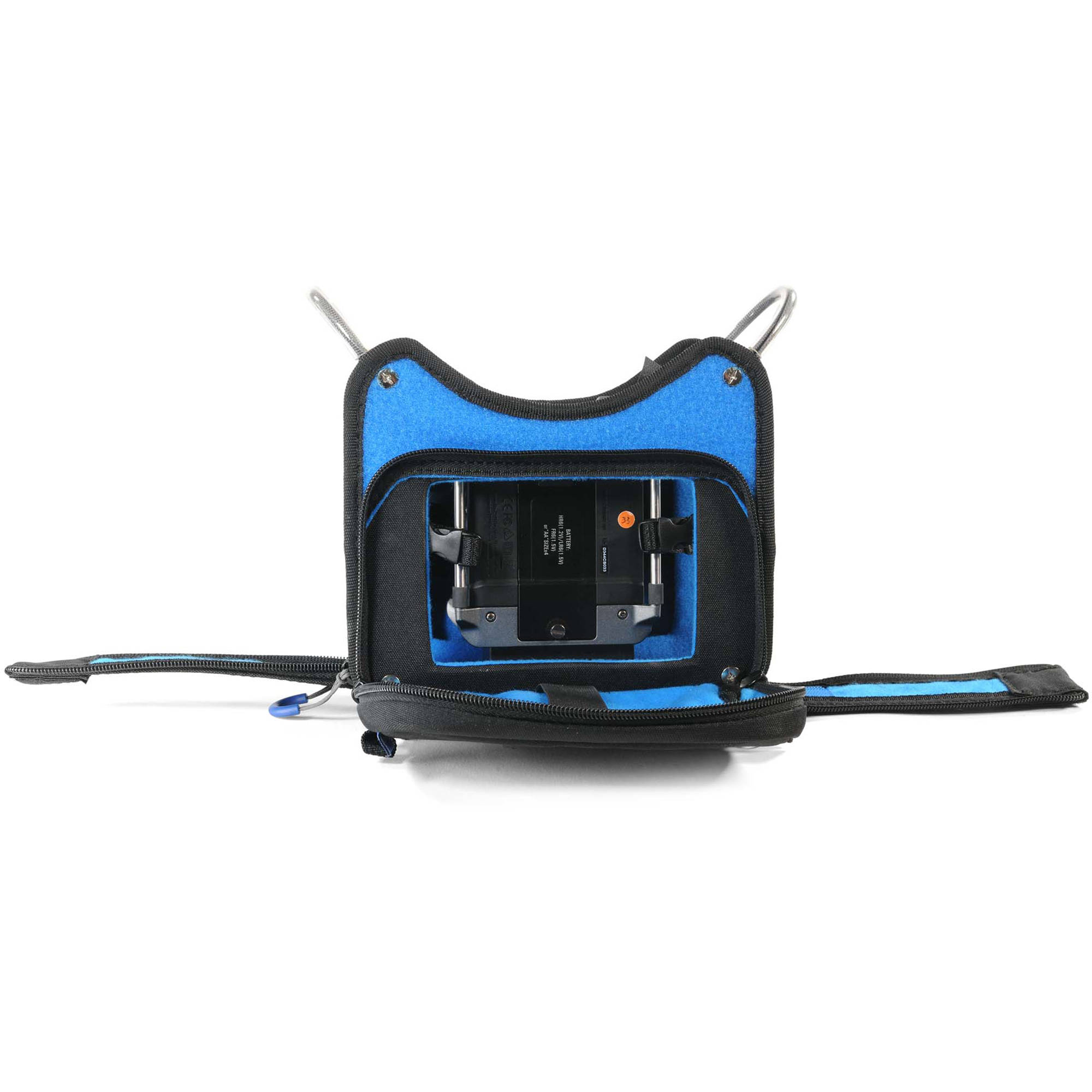 Orca Bags OR-268 microphone bag, rear view battery compartment open.
