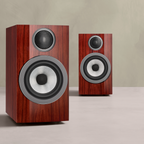 Bowers & Wilkins 707 S3 Prestige passive bookshelf speakers with sleek black finish and compact design.
