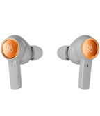 Bang & Olufsen Beoplay Eleven wireless in-ear headphones with copper-tone finish, shown in a front perspective.
