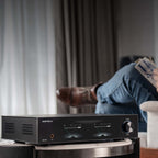 Eversolo DAC-Z10 headphone amplifier and DAC device with sleek black design and front input ports.