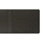 KEF XIO soundbar with sleek black design, compact TV speaker with multiple drivers for immersive audio experience.