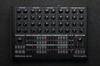 Erica Synths Perkons HD-01 drum machine with black casing, featuring control knobs and interface for electronic music production.