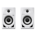 Pioneer DJ DM-40D desktop monitors, front view in white