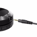 Pioneer DJ HDJ-X7 professional DJ headphones with cushioned ear cups and adjustable headband, black color.
