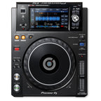 Pioneer DJ XDJ-1000MK2 DJ media player with large touchscreen and professional controls, used for mixing and DJ performances.