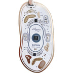 Playtronica Biotron gadget featuring a sleek metallic design with colorful buttons and glowing LED indicators.