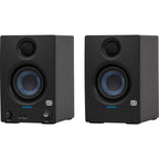 PreSonus Eris 3.5 2nd Gen desktop speakers, in black, lifestyle setting