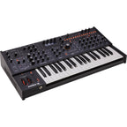 Sequential Pro 3 synthesizer with multiple knobs and buttons, showing its front panel and display screen.