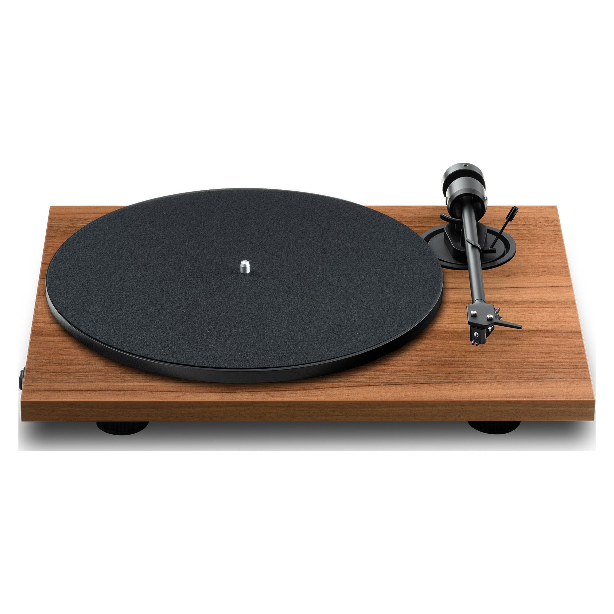 Pro-Ject E1.2 BT Walnut turntable, front view