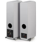 Q Acoustics M40 powered speakers, white, rear view