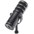Samson Q9U dynamic microphone with rugged grille and controls, ideal for live performances and studio recording.