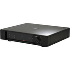 Rega Mercury stereo amplifier with sleek design and control knobs, showcasing high-quality audio equipment for music enthusiasts.