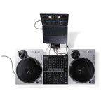 Reloop RP-2000 MK4 Silver turntables in a DVS setup with laptop and mixer