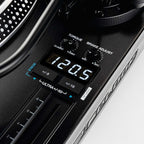Reloop RP-8000 MK2 DJ turntable with professional controls and sleek black finish, designed for turntablism and mixing.
