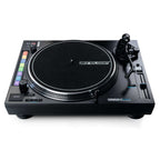 Reloop RP-8000 MK2 DJ turntable with professional controls and sleek black design, used for vinyl mixing and DJ performances.
