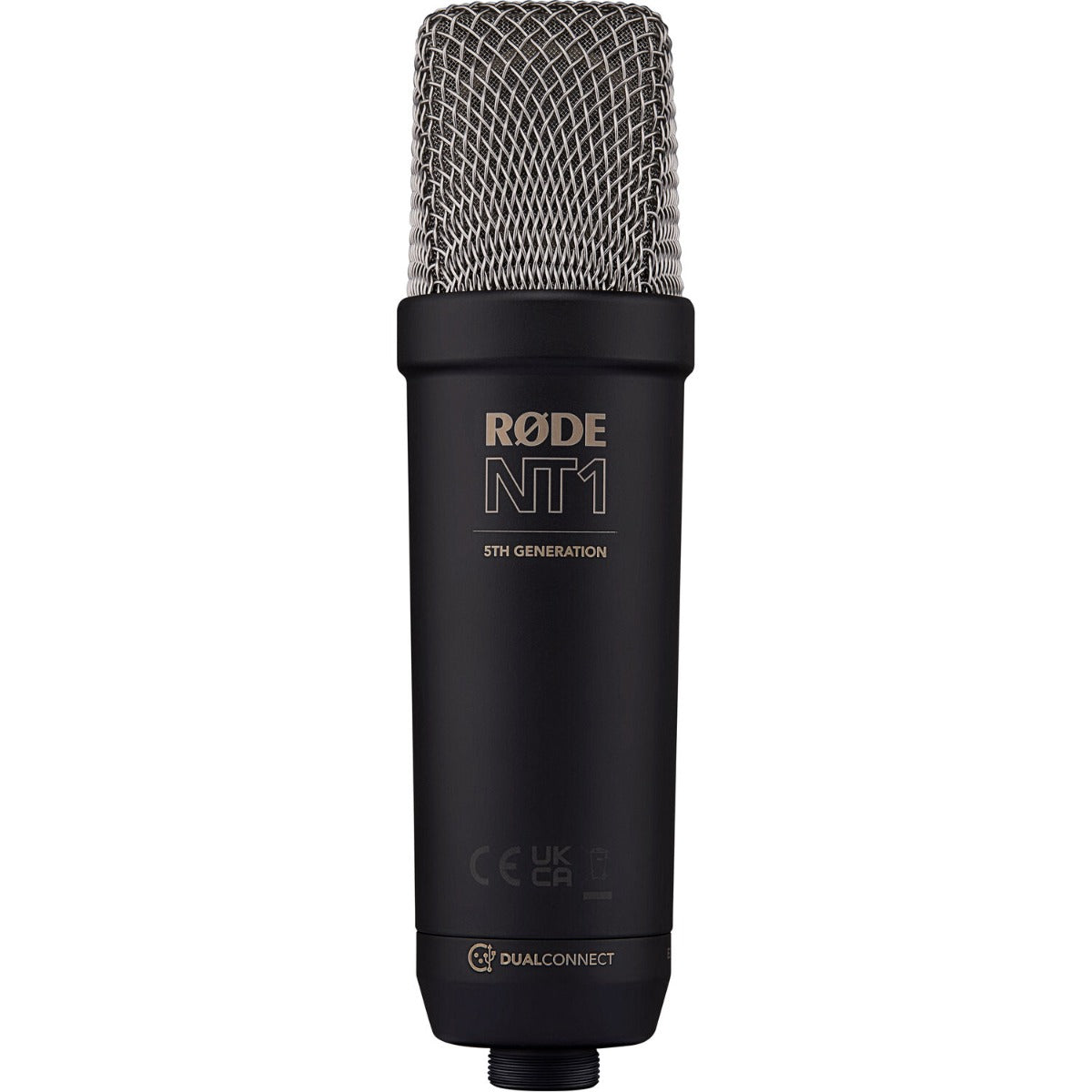 Rode NT1 GEN5 condenser microphone, black, front view