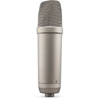 Rode NT1 GEN5 condenser microphone, silver, front view