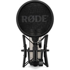 Rode NT1 GEN5 condenser microphone, silver in shock mount with pop filter and box