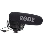 Rode VideoMic Pro Rycote camera microphone with shock mount and windscreen for professional audio recording.