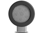 Rode VideoMic ME-C+ compact microphone for iOS and Android devices, with detailed capsule and colorful RGB lighting display.