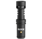 Rode VideoMic ME-C+ iOS and Android microphone mounted on smartphone for high-quality audio recording.
