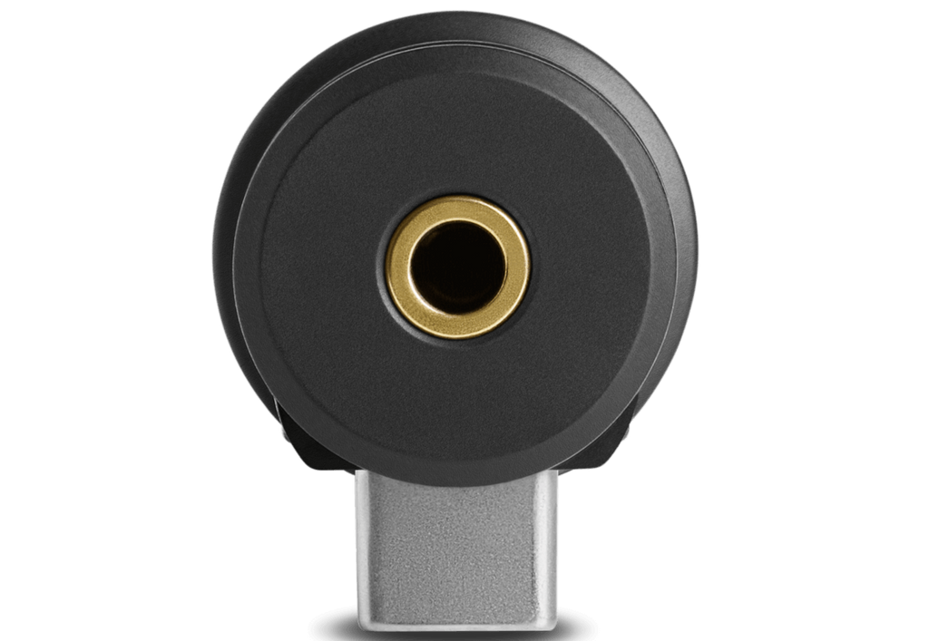 Rode VideoMic ME-C+ portable microphone for iOS and Android devices, with a compact design and 3.5mm audio jack connection.