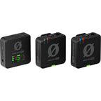 Rode Wireless PRO wireless microphone system, black hero with receiver and two transmitters