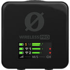 Rode Wireless PRO wireless microphone system, receiver with display screen