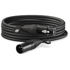 Rode XLR-Female to XLR-Male Cable, connectors close-up, black