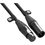 Rode XLR-Female to XLR-Male Cable, connectors close-up, black