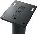 KEF S2 speaker stands in carbon black with top plate detail, designed to support KEF LS50 speakers.