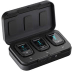 Saramonic Blink500 ProX B2 wireless microphone system with compact receiver and transmitters for creators' audio recording.