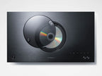 Technics SC-C70MK2 CD player with sleek black finish, compact design, and digital display showing disc tray and controls.