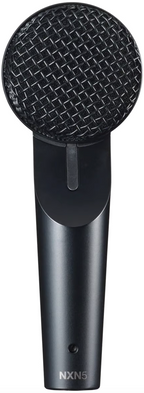 Shure Nexadyne 5 dynamic microphone shown in a screenshot, featuring its sleek design and professional audio equipment appearance.