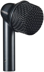 Shure Nexadyne 6 dynamic microphone with a sleek black design, ideal for professional audio and live sound applications.